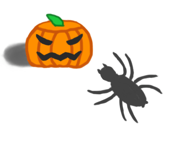 The spider approaches